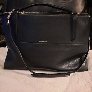 Coach NWT 28160 Borough Black Pebbled Leather Satchel Handbag - Like New